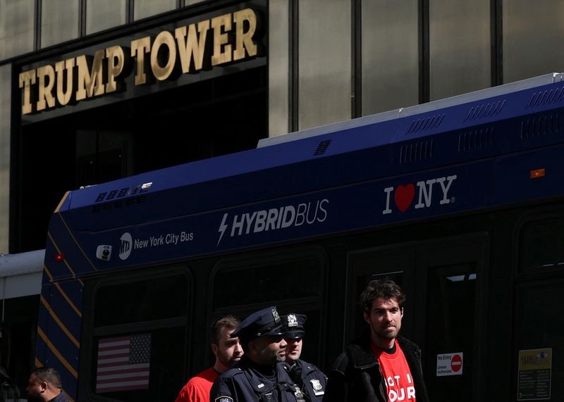 Protesters occupy Trump Tower following arrest of Columbia student